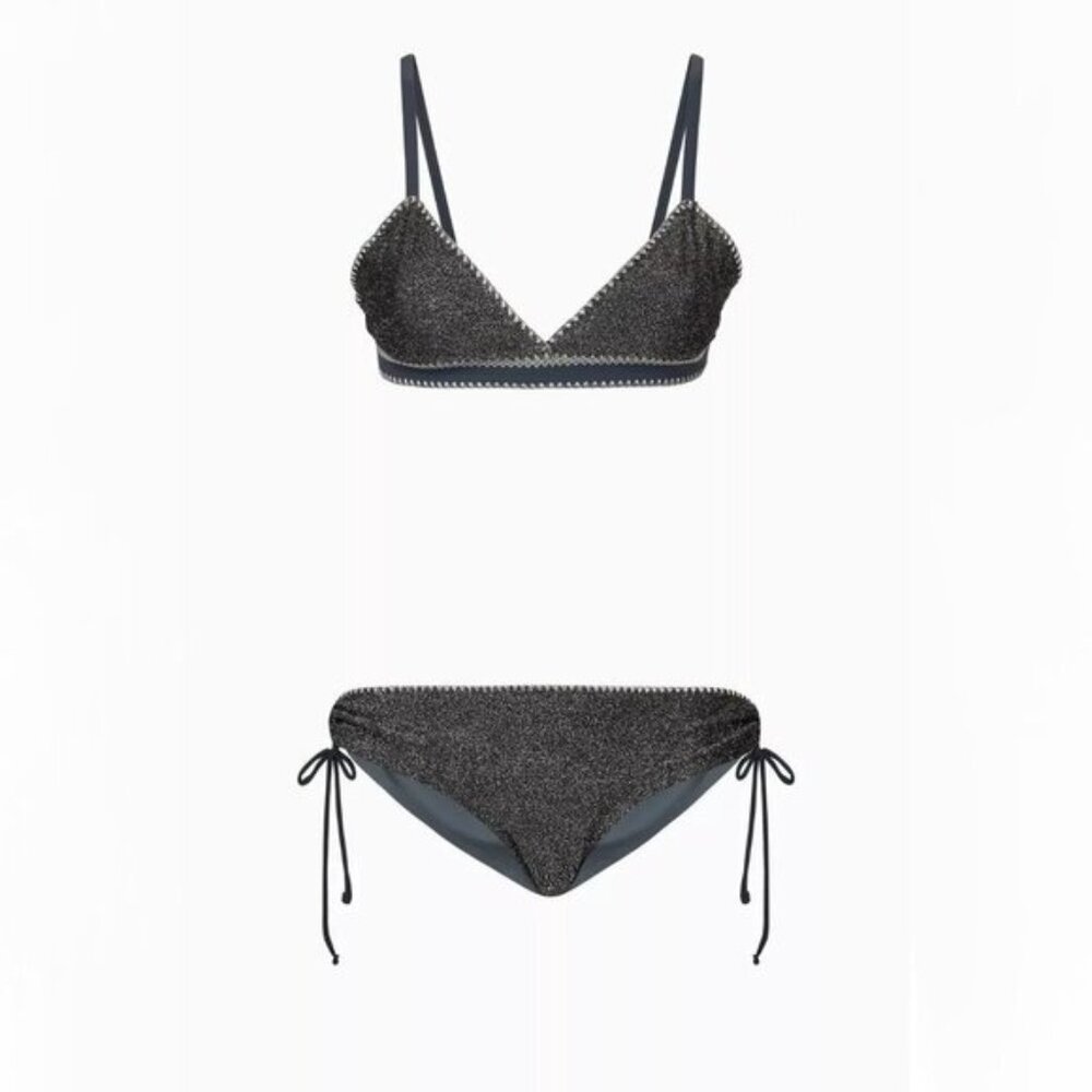 NWT Benedetta skini bikini top & adjustable side tie bottom set, XL